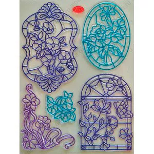 Набор штампов "Окна в цветах" (Viva Decor)
