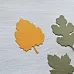 Набор вырубок "Листья", цвет оранжевый, зеленый