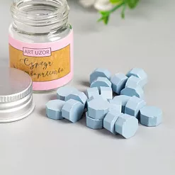 Сургуч в банке "Восьмигранник. Синяя сталь", 19 шт (АртУзор)