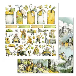 Набор бумаги 20х20 см "СуперБабушка", 12 листов (ScrapMania)