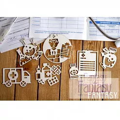 Набор украшений из чипборда "Медицина 6" (Fantasy)