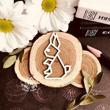 Украшение из чипборда "Проворный заяц" (WoodHome)