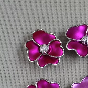 Акриловое украшение "Мак фуксия", 5,5х5 см, 1 шт