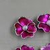Акриловое украшение "Мак фуксия", 5,5х5 см, 1 шт