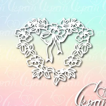Чипборд "Веночек", 8,9х7,6 см (LeoMammy)