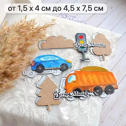 Нож "Детство. Транспорт большой", 4,5х7,5 см (ScrapMania)