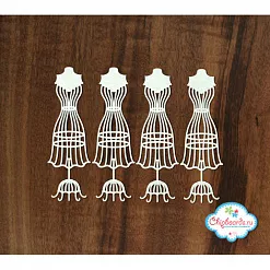 Набор украшений из чипборда "Резные манекены" (Chipboards)