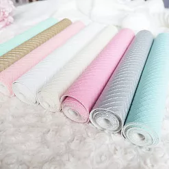 Отрез экокожи 30х69 см "Текстурный. Квадратик золотой" (Pty Италия)