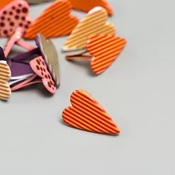 Набор брадсов "Сердечко с рисунком. Микс" (АртУзор)