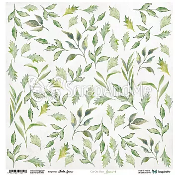 Бумага 30х30 см "Leaves 4" (ScrapAndMe)