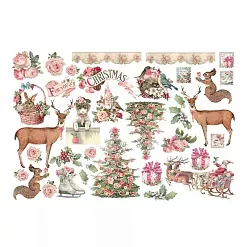 ШАНС Набор вырубок "Pink Christmas", 36 шт (Stamperia) ШАНС Набор вырубок "Pink Christmas", 36 шт (Stamperia)