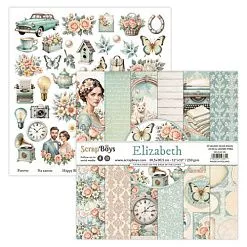Набор бумаги 30х30 см "Elizabeth", 12 листов (ScrapBoys)