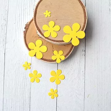 Набор вырубок "Лепестки", цвет желтый (ScrapMania)