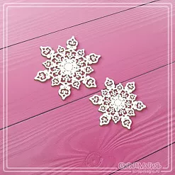 Чипборд "Большие ажурные снежинки", 5,1х5,1 см (СкрапМагия)