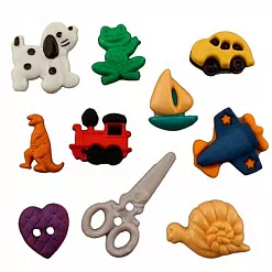 Набор пуговиц "Из чего состоят мальчишки" (Buttons Galore)