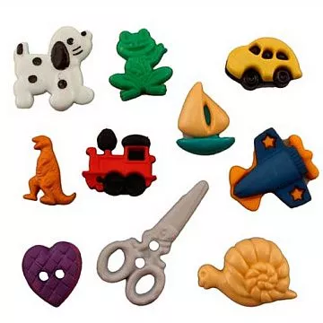Набор пуговиц "Из чего состоят мальчишки" (Buttons Galore)