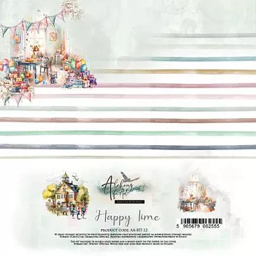 Набор бумаги 15х15 см "Happy Time", 24 листа (Alchemy of Art)
