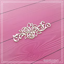 Чипборд "Завиток с розами" (СкрапМагия)