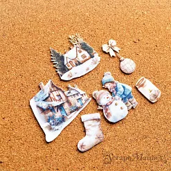 Набор тканевых высечек "Сочельник", 23 шт (ScrapMania) Набор тканевых высечек "Сочельник", 23 шт (ScrapMania)