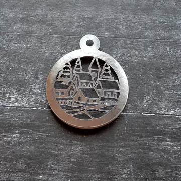 Украшение из чипборда "Шейкер. Christmas tree toy. Серебряный" (Фабрика Декору)