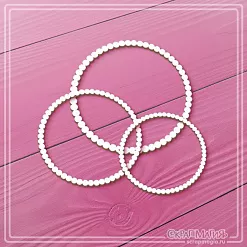 Чипборд "Круглые рамки из бусинок", 6,3х6,3 см (СкрапМагия)