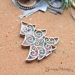 Шейкер "Фономикс. Новогодний. Ажурная елка большая", 9,5х10,2 см (ScrapMania)