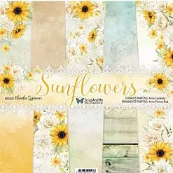 Набор бумаги 30х30 см "Sunflowers", 5 листов (ScrapAndMe)