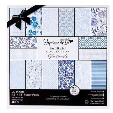 Набор бумаги 30х30 см "Burleigh blue. Очарование голубого" (DoCrafts)