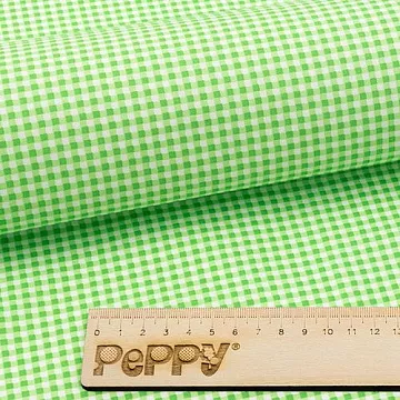 Отрез ткани 50х55 см "Бабушкин сундучок. Клетка", зеленый (Peppy)