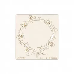 Украшение из чипборда "Рамка. Яблоневый цвет" (Mr.Painter)