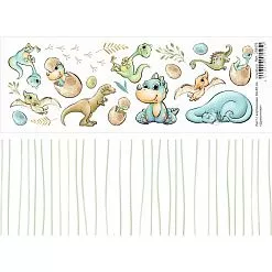 Лист с картинками 10х30 см "Дракончик и динозавры" (ScrapMania) Лист с картинками 10х30 см "Дракончик и динозавры" (ScrapMania)