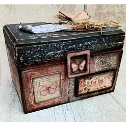 Набор деревянных украшений "Roseland", 20 шт (Stamperia)