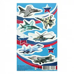 Наклейки 9х15 см "Военная авиация. Триколор" (АртУзор) Наклейки 9х15 см "Военная авиация. Триколор" (АртУзор)
