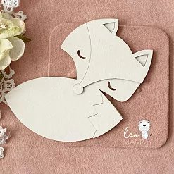 Заготовка для тиснения "Спящая лиса", 13х10 см (LeoMammy)