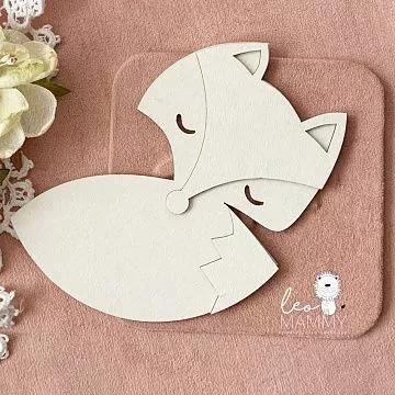 Заготовка для тиснения "Спящая лиса", 13х10 см (LeoMammy)