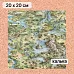 Калька 20х20 см "Лукоморье 03", плотность 110 гр/м2 (ScrapMania)