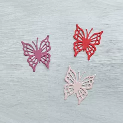 Набор вырубок "Бабочки", цвет красный микс