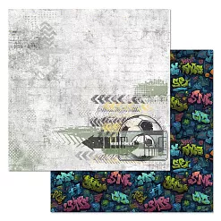 Бумага "Ребята с нашего двора. Дружеский матч" (ScrapMania) Бумага "Ребята с нашего двора. Дружеский матч" (ScrapMania)