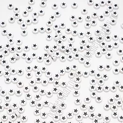 Набор бусин "Звездочки. Круглые черно-белые", 7 мм, 10 гр