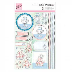 Аппликация бумажная вырубная А4 "Медвежата-футболисты" (DoCrafts)