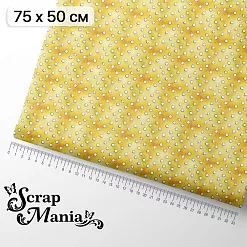 Отрез ткани 75х50 см "СуперБабушка. Горошек на желтом" (ScrapMania) Отрез ткани 75х50 см "СуперБабушка. Горошек на желтом" (ScrapMania)