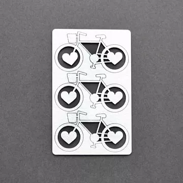 Набор украшений из чипборда "Велосипеды с сердечками" (AL)