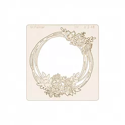 Украшение из чипборда "Цветочная рамка" (Mr.Painter)