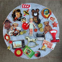 Набор тканевых высечек "СССР", 29 шт (ScrapMania)