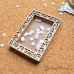 Шейкер "Фономикс. Новогодний. Ажурная рамка мини", 4,5х6 см (ScrapMania)