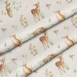 Отрез ткани 79х50 см "Звериная встреча" (Cotton)