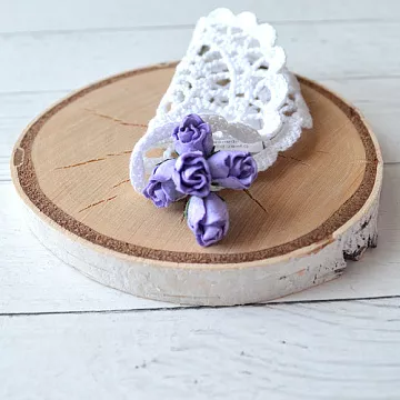 Букет роз с полуоткрытым бутоном "Сиреневый", 0,8 см, 5 шт (Craft)