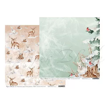 Бумага 30х30 см "Winter Forest. Морозные узоры/Frosty pattern" (PaperBlonde)