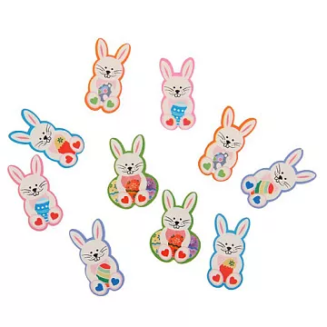 Набор деревянных украшений "Пасхальный кролик" (АртУзор)