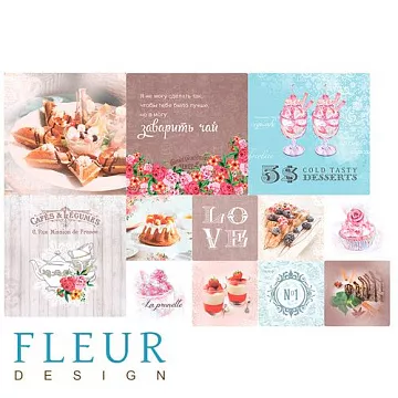 Набор карточек "Зефир 4" (Fleur-design)